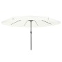 Parasol de jardín Blanco y Negro 395 x 395 x 245 cm