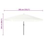 Parasol de jardín Blanco y Negro 395 x 395 x 245 cm