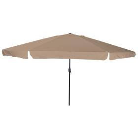 Parasol de jardín Taupe y Negro 395 x 395 x 245 cm