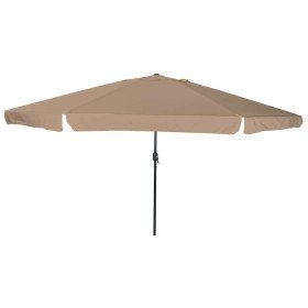 Parasol de jardín Taupe y Negro 395 x 395 x 245 cm