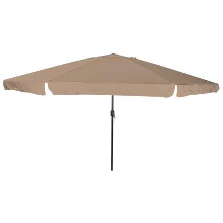 Parasol de jardín Taupe y Negro 395 x 395 x 245 cm
