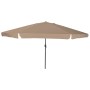 Parasol de jardín Taupe y Negro 395 x 395 x 245 cm