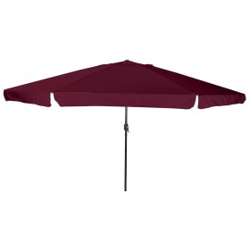 Parasol de jardín Rojo y Negro 395 x 395 x 245 cm