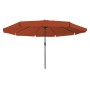 Parasol de jardín Rojo y Negro 395 x 395 x 245 cm