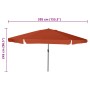 Parasol de jardín Rojo y Negro 395 x 395 x 245 cm