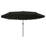 Parasol de jardín Negro 395 x 395 x 245 cm Poliéster y Acero
