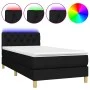 Box spring bed with LED mattress black fabric 80x200 cm by vidaXL, Beds and slatted bases - Ref: Foro24-3133911, Price: 294,6...