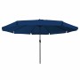Parasol de jardín Azul y Negro 395 x 395 x 245 cm