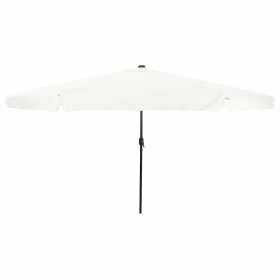 Parasol de jardín Blanco y Negro 395 x 395 x 245 cm
