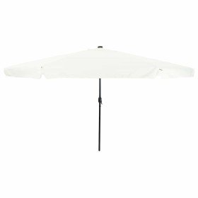Parasol de jardín Blanco y Negro 395 x 395 x 245 cm