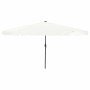 Parasol de jardín Blanco y Negro 395 x 395 x 245 cm