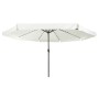 Parasol de jardín Blanco y Negro 395 x 395 x 245 cm en Sombrillas | Comprar online en Foro24