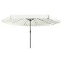 Parasol de jardín Blanco y Negro 395 x 395 x 245 cm