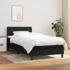 Box spring bed with black fabric mattress 80x200 cm by vidaXL, Beds and slatted bases - Ref: Foro24-3140251, Price: 281,33 €,...