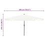 Parasol de jardín Blanco y Negro 395 x 395 x 245 cm en Sombrillas | Comprar online en Foro24