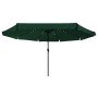 Parasol de jardín Verde y Negro 395 x 395 x 245 cm