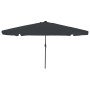 Parasol de jardín Antracita y Negro 395 x 395 x 245 cm