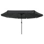 Parasol de jardín Antracita y Negro 395 x 395 x 245 cm