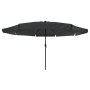 Parasol de jardín Antracita y Negro 395 x 395 x 245 cm