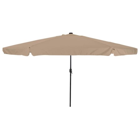 Parasol de jardín Taupe y Negro 395 x 395 x 245 cm