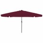 Parasol de jardín Rojo y Negro 395 x 395 x 245 cm