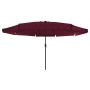 Parasol de jardín Rojo y Negro 395 x 395 x 245 cm