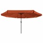 Parasol de jardín Rojo y Negro 395 x 395 x 245 cm