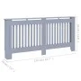 Anthrazitgraue MDF-Heizkörperabdeckung 172x19x81,5 cm von vidaXL, Zubehör für Heizkörper - Ref: Foro24-288179, Preis: 92,44 €...