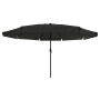 Parasol de jardín Negro 395 x 395 x 245 cm Poliéster y Acero