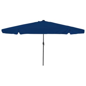 Parasol de jardín Azul y Negro 395 x 395 x 245 cm