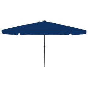 Parasol de jardín Azul y Negro 395 x 395 x 245 cm