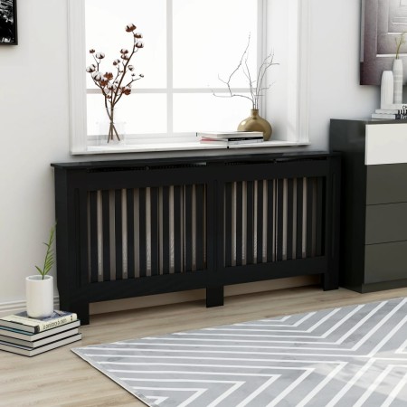 Schwarze MDF-Heizkörperabdeckung 172x19x81,5 cm von vidaXL, Zubehör für Heizkörper - Ref: Foro24-288180, Preis: 99,09 €, Raba...