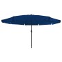 Parasol de jardín Azul y Negro 395 x 395 x 245 cm