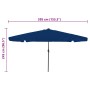 Parasol de jardín Azul y Negro 395 x 395 x 245 cm