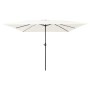 Parasol de jardín Blanco y Negro 295 x 295 x 245 cm en Sombrillas | Comprar online en Foro24
