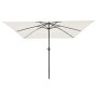 Parasol de jardín Blanco y Negro 295 x 295 x 245 cm en Sombrillas | Comprar online en Foro24