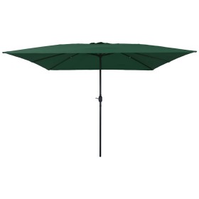 Parasol de jardín Verde y Negro 295 x 295 x 245 cm