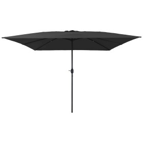 Parasol de jardín Antracita y Negro 295 x 295 x 245 cm