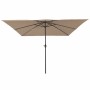 Parasol de jardín Taupe y Negro 295 x 295 x 245 cm en Sombrillas | Comprar online en Foro24