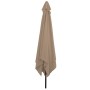Parasol de jardín Taupe y Negro 295 x 295 x 245 cm en Sombrillas | Comprar online en Foro24