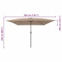 Parasol de jardín Taupe y Negro 295 x 295 x 245 cm en Sombrillas | Comprar online en Foro24