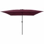 Parasol de jardín Rojo y Negro 295 x 295 x 245 cm