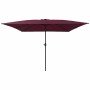Parasol de jardín Rojo y Negro 295 x 295 x 245 cm en Sombrillas | Comprar online en Foro24