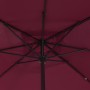 Parasol de jardín Rojo y Negro 295 x 295 x 245 cm