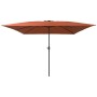 Parasol de jardín Rojo y Negro 295 x 295 x 245 cm