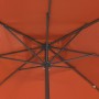 Parasol de jardín Rojo y Negro 295 x 295 x 245 cm