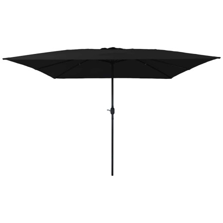 Parasol de jardín Negro 295 x 295 x 245 cm Poliéster y Acero en Sombrillas | Comprar online en Foro24
