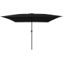 Parasol de jardín Negro 295 x 295 x 245 cm Poliéster y Acero en Sombrillas | Comprar online en Foro24