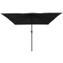 Parasol de jardín Negro 295 x 295 x 245 cm Poliéster y Acero en Sombrillas | Comprar online en Foro24