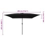 Parasol de jardín Negro 295 x 295 x 245 cm Poliéster y Acero en Sombrillas | Comprar online en Foro24